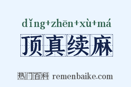 顶真续麻是什么意思的图片